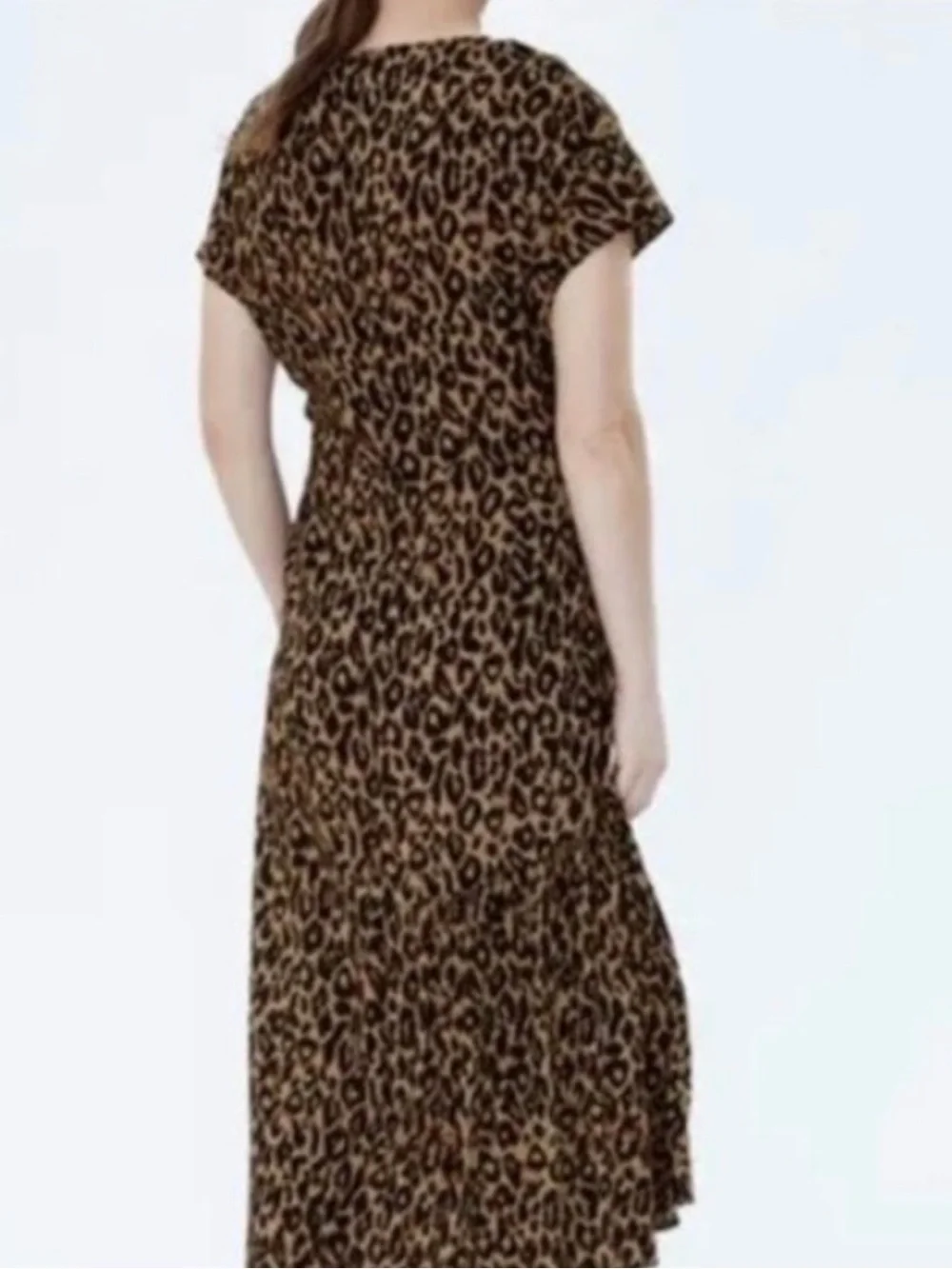ZARA Wild Muse Leopard Print Tiered Maxi Dress Size S NWT - Picture 7 of 12
